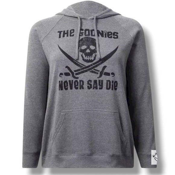 Torrid Gray Graphic Hoodie- The Goonies Never Say Die- Size 5 - Picture 3 of 8